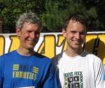 Brian and Daniel after the Army Half Marathon, Fort Lewis, WA