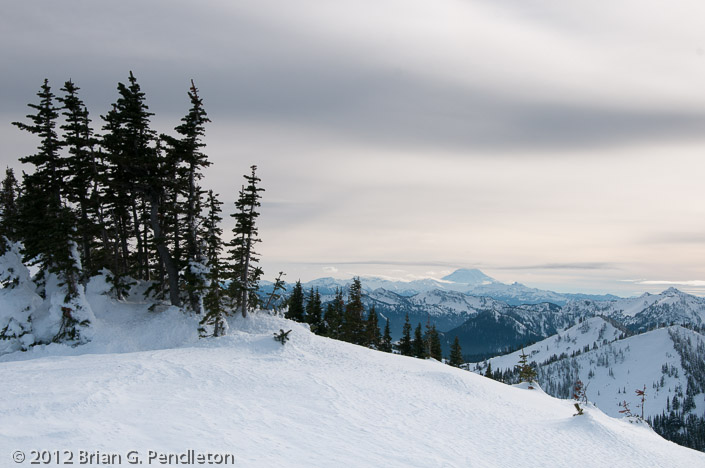 View south to Mt Adams